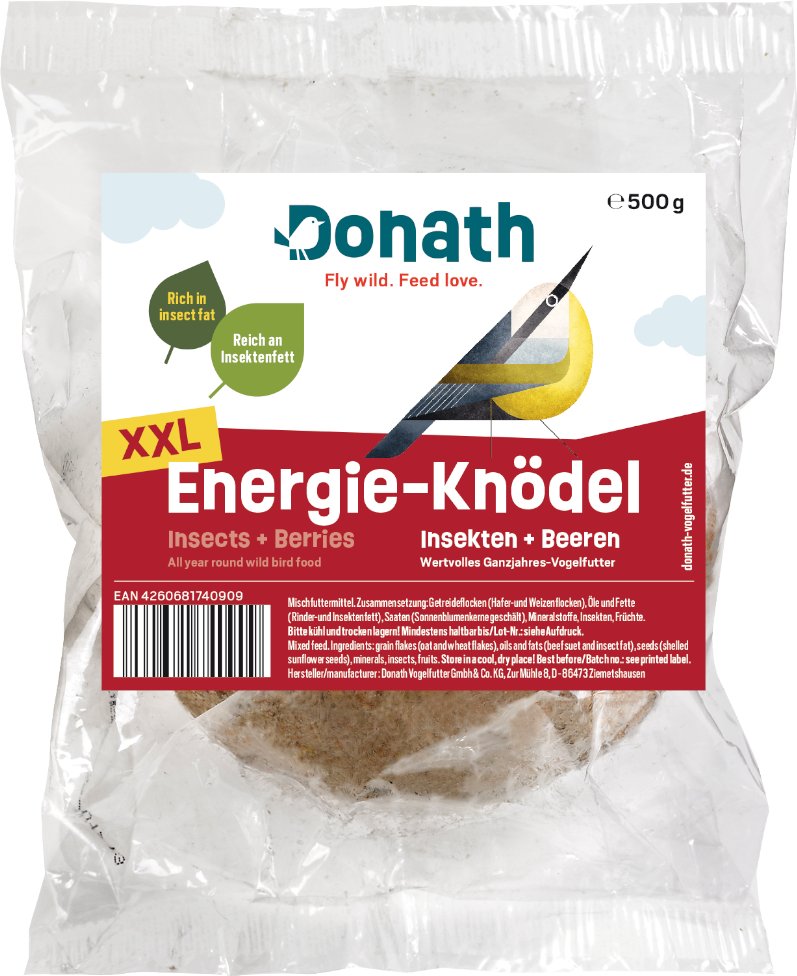 Donath Energie-Knödel XXL ohne Netz 500 g - Insekten & Beeren