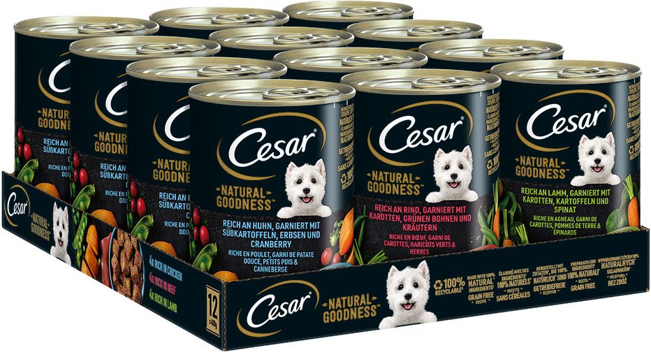 Cesar Natural Goodness - Multipack 3 Varietäten (12 x 400 g)