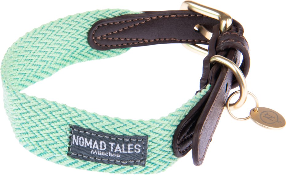 Nomad Tales Bloom Halsband, mint - Größe XS: 30 - 36 cm Halsumfang, 25 mm breit