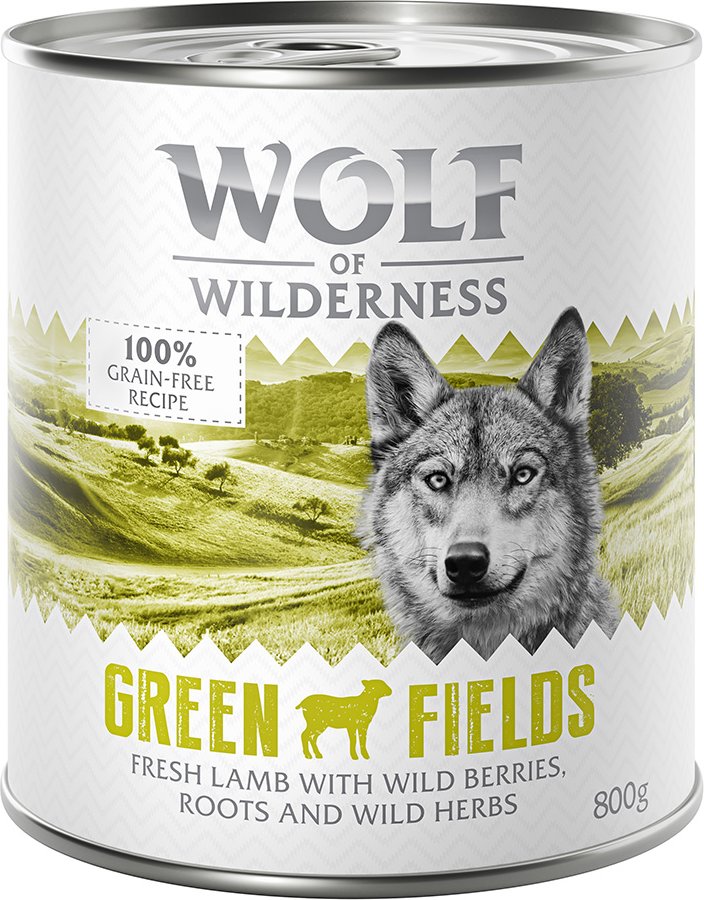 Wolf of Wilderness Adult - Single Protein 6 x 800 g  - Green Fields - Lamm