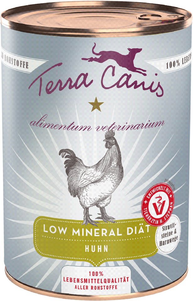 Terra Canis Alimentum Veterinarium Low Mineral Diät 6 x 400 g - Huhn