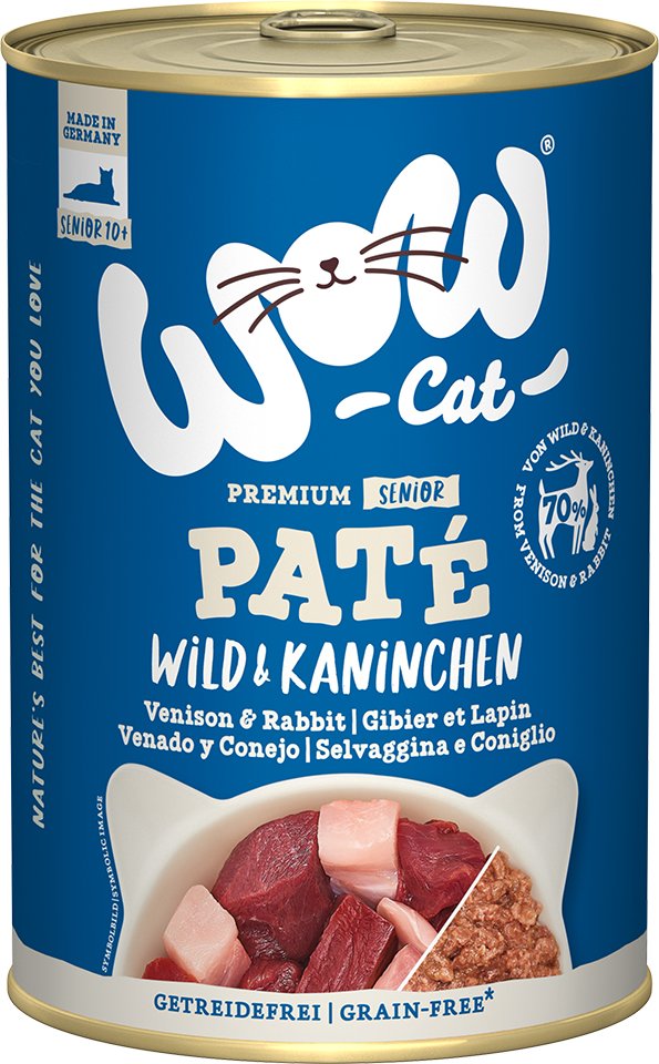 WOW Cat Senior 6 x 400 g - Wild & Kaninchen