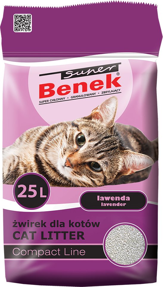 Super Benek Compact Lavendel - 25 l (ca. 21 kg)