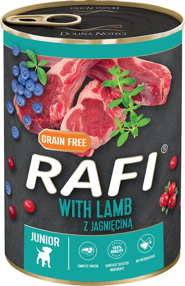 Rafi Junior Pastete 24 x 400 g - mit Lamm, Cranberry und Blaubeere