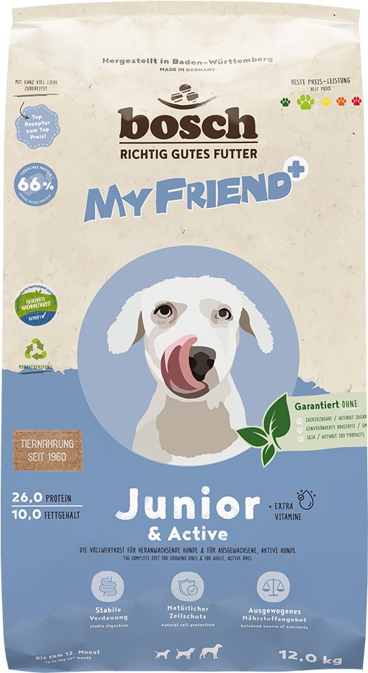 My Friend+ Dog Junior & Active 12 kg