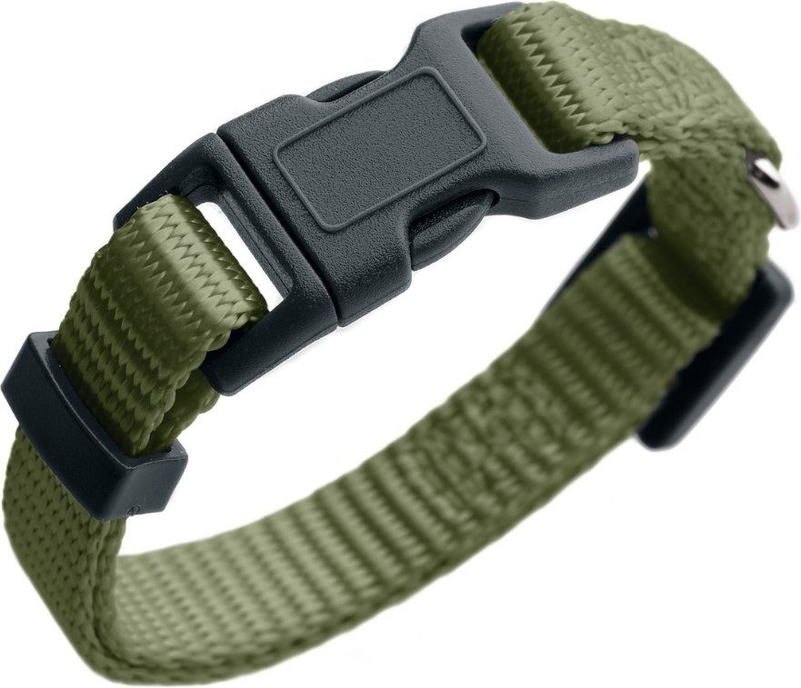 HUNTER Halsband London, olivgrün - Vario Basic Größe S: 24 - 36 cm Halsumfang, 10 mm breit