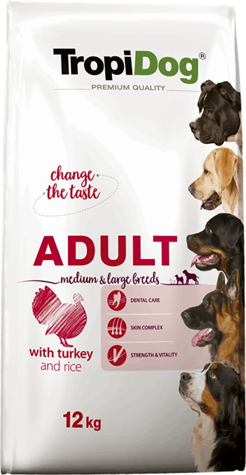 Tropidog Premium Adult Medium & Large Truthahn & Reis - 12 kg