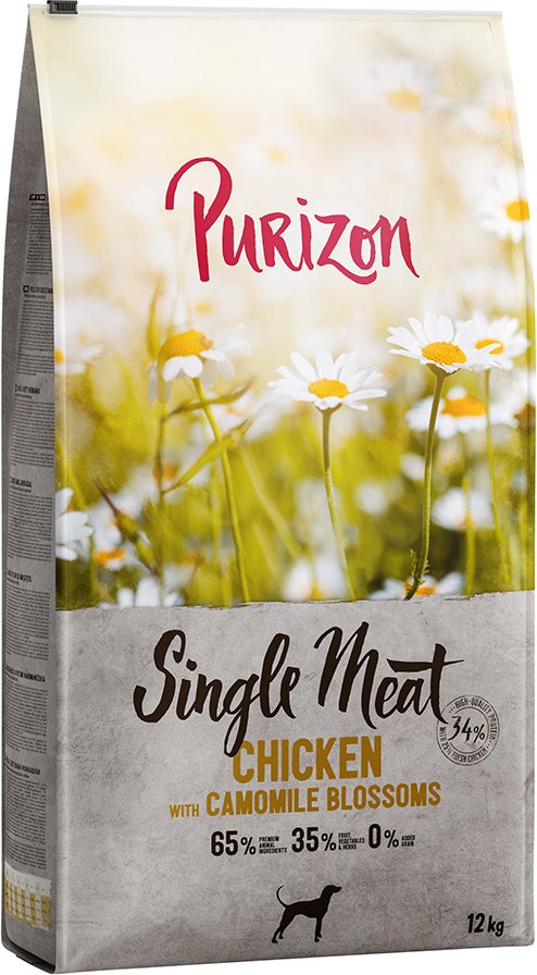 Purizon Single Meat Adult Huhn mit Kamillenblüten und Kürbis - getreidefrei - 12 kg