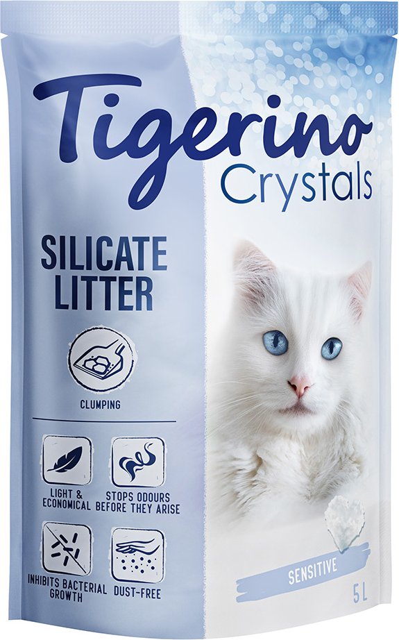 Tigerino Crystals klumpende Katzenstreu – Sensitive, parfümfrei - 5 l
