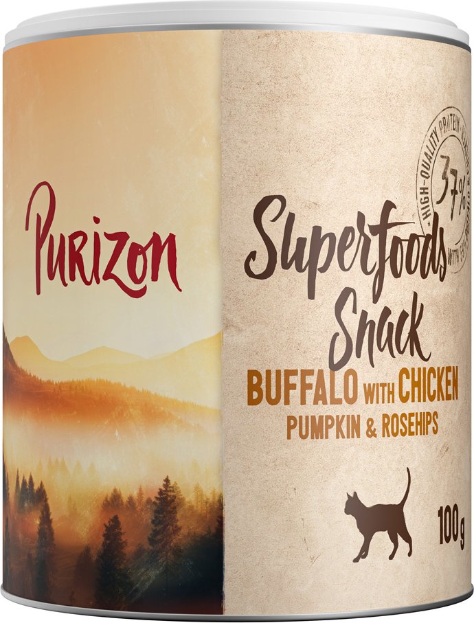 Purizon Superfood Snack 100 g - Büffel mit Huhn, Kürbis & Hagebutten 3 x 100 g