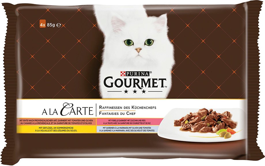Multipack - Gourmet A la Carte 4 x 85 g - Ente, Geflügel, Sardine, Forelle