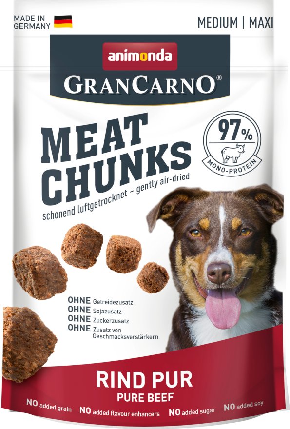 animonda Gran Carno Meat Chunks Medium / Maxi - Sparpaket: 4 x 80 g Rind Pur
