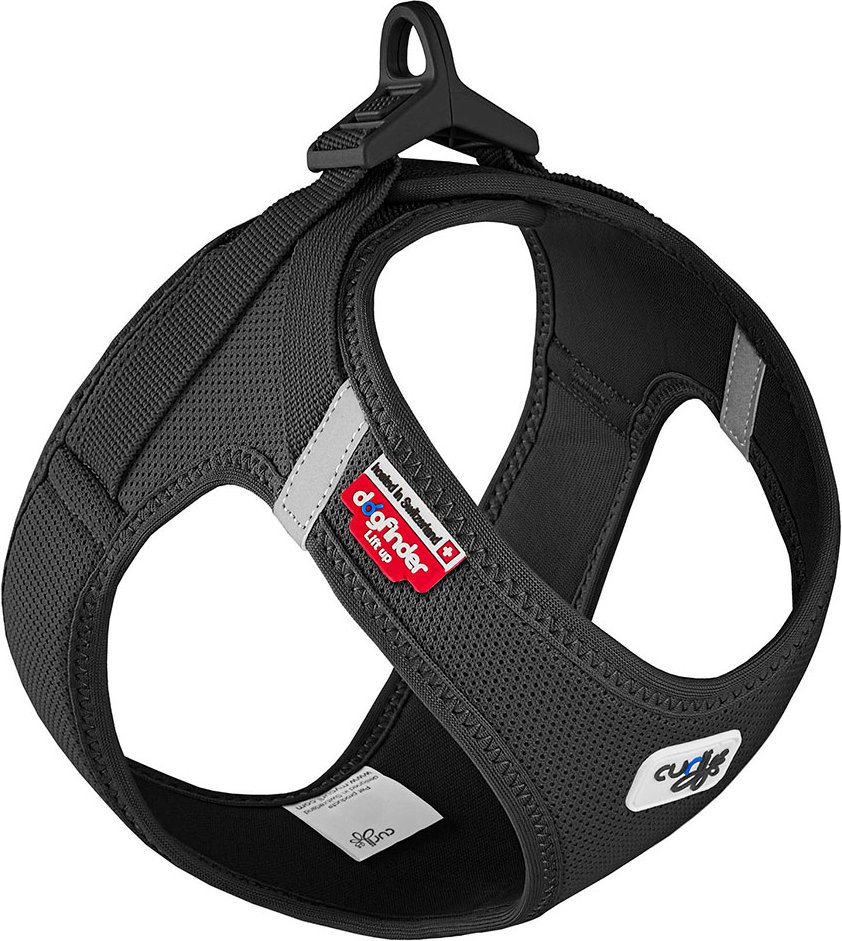 Thumbnail - Curli Vest Geschirr Clasp Air-Mesh, schwarz - Größe 3XS: Brustumfang 26,7 - 30,1 cm