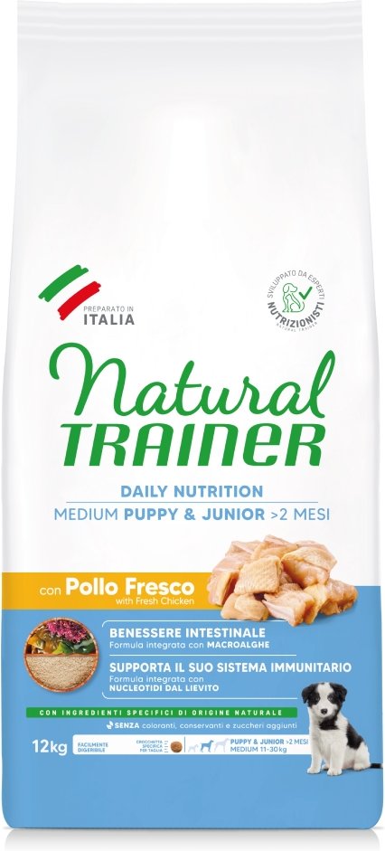 Natural Trainer Puppy & Junior Medium mit Huhn - 12 kg