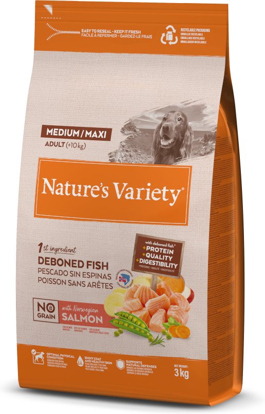 Nature's Variety No Grain Adult Medium/Maxi Lachs - 3 kg