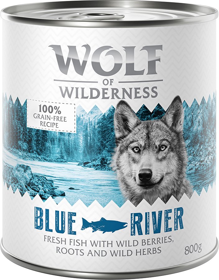 Wolf of Wilderness Adult - Single Protein 6 x 800 g  - Blue River - Fisch