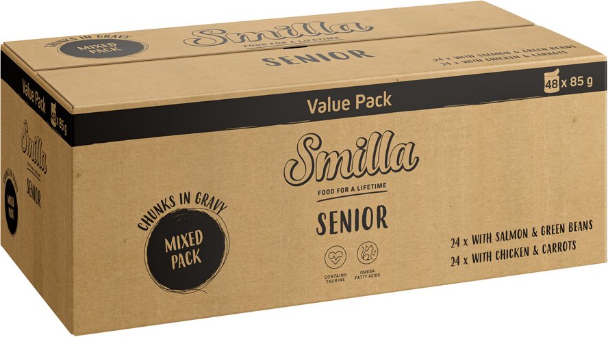 Thumbnail - Smilla Frischebeutel Senior Häppchen in Sauce mit Gemüse - JUMBOPACK Mixpaket (96 x 85g)