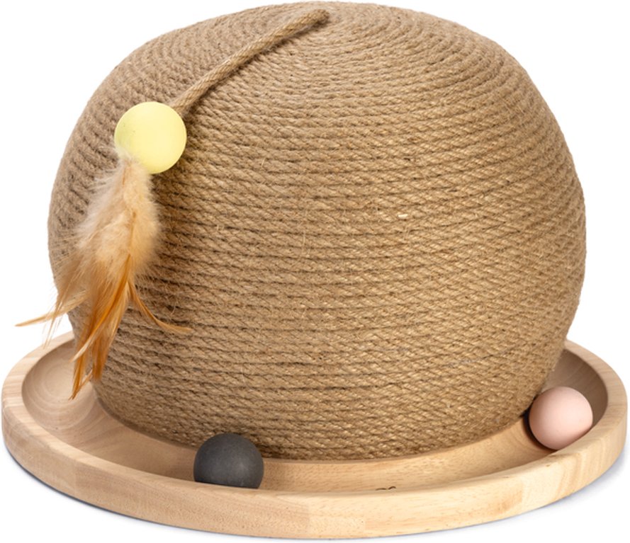 Designed by Lotte Holz-Kratzball mit Kugelbahn - Ø 29,5 x H 22 cm