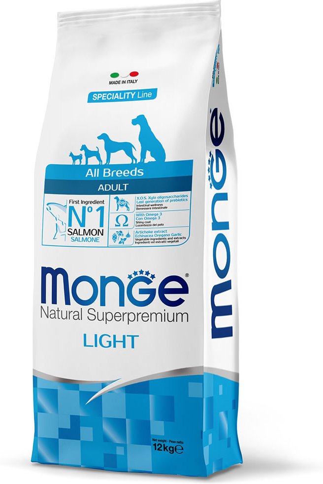 Monge Natural Superpremium All Breeds Light Lachs & Reis - Sparpaket: 2 x 12 kg