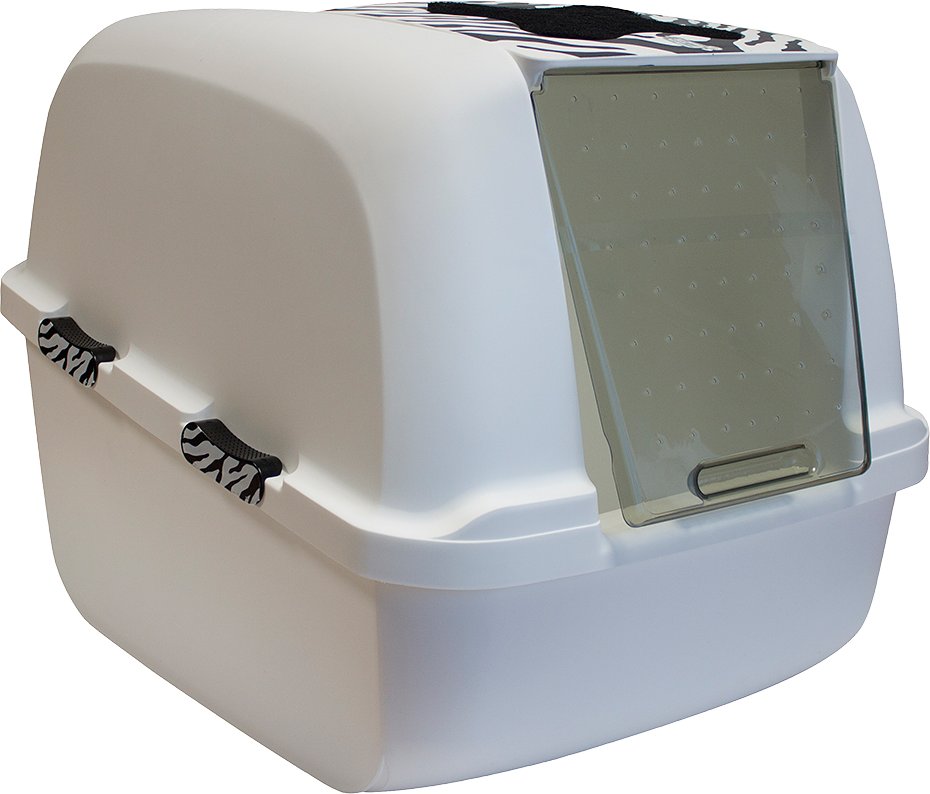 Catit Jumbo Katzentoilette White Tiger - weiß mit Tigermuster