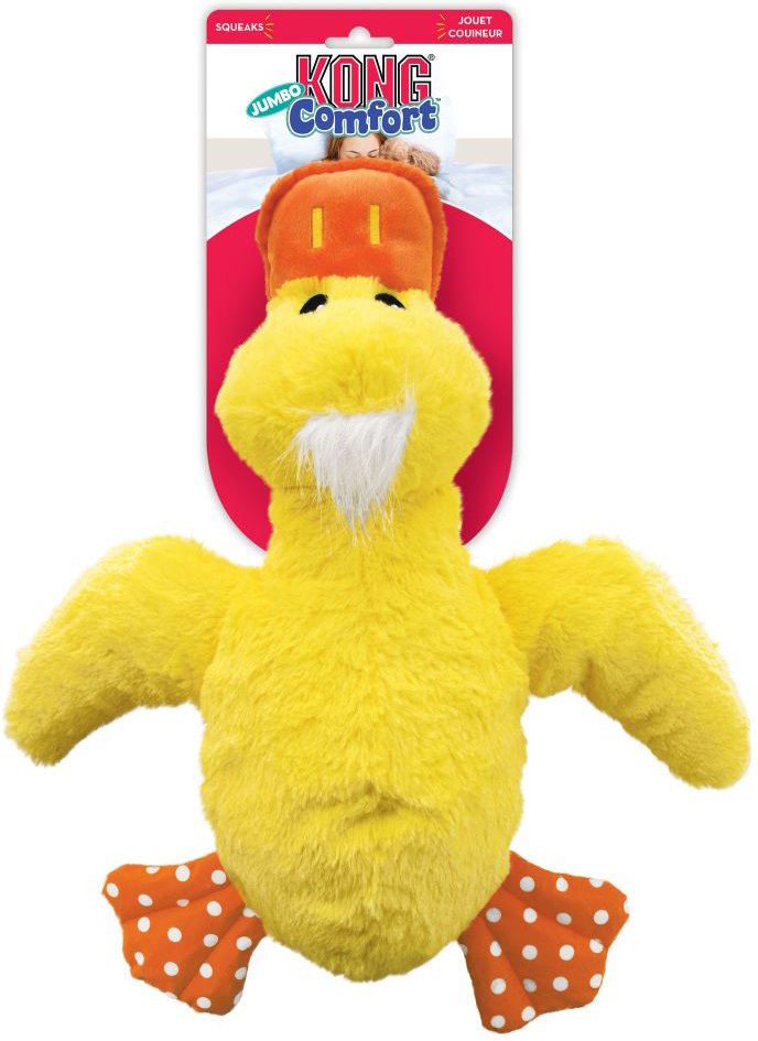 KONG Comfort Jumbo Ente - Gr. XL: L 41 x B 40 x H 10 cm