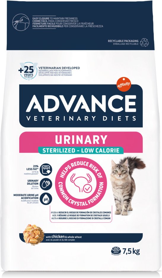 Advance Veterinary Diets Cat Urinary Sterilized Low Calorie - Sparpaket: 2 x 7,5 kg