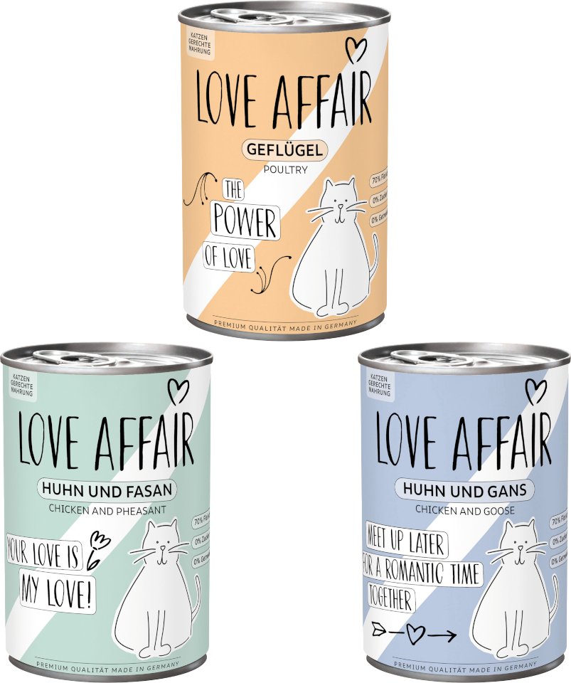 Sparpaket: Hardys LOVE AFFAIR 24 x 400 g - Mixpaket (3 Sorten)
