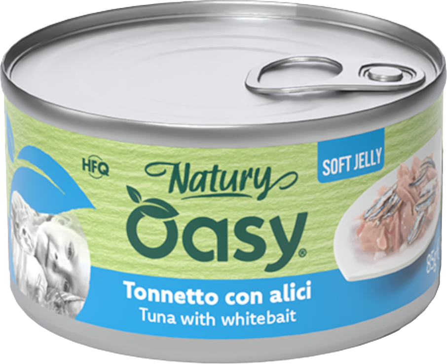 Oasy Natural 85 g - Sparpaket: Thunfisch mit Weißfisch (6 x 85 g)