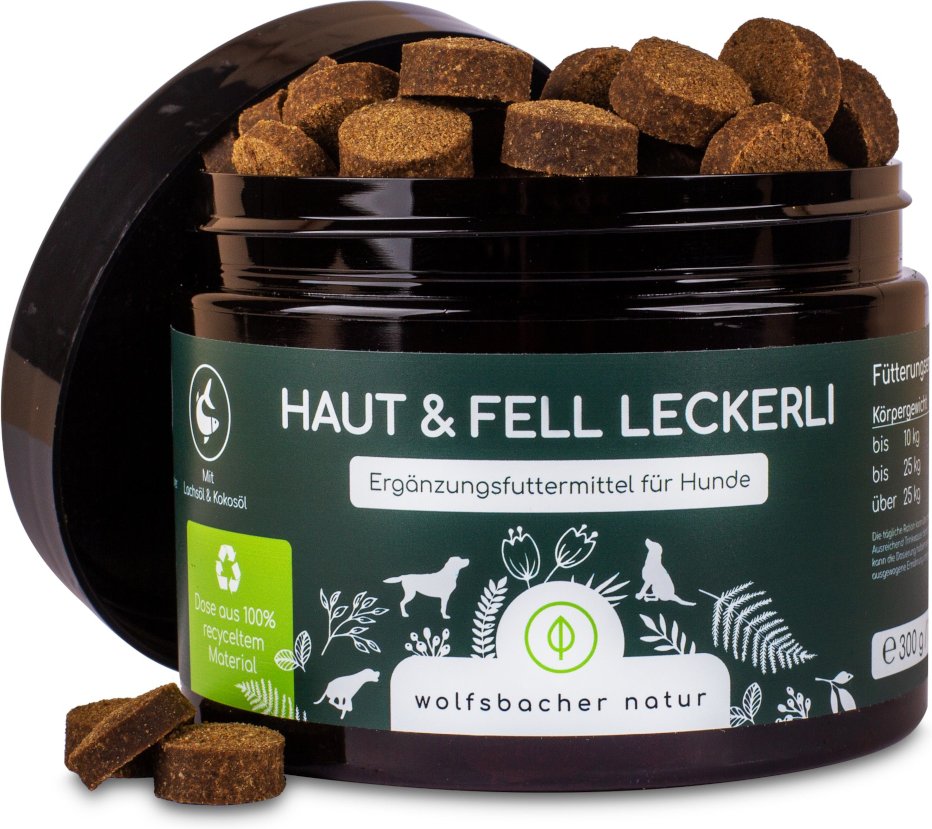 Wolfsbacher Natur Leckerli Haut & Fell - 300 g