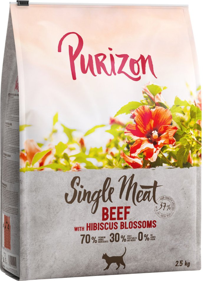 Purizon Single Meat Rind mit Hibiskusblüten - 2,5 kg