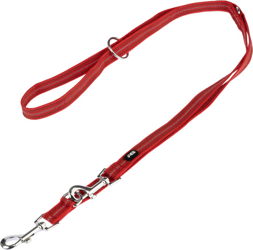Thumbnail - TIAKI Hundeleine Reflective Rubber, rot - 200 cm lang, 20 mm breit