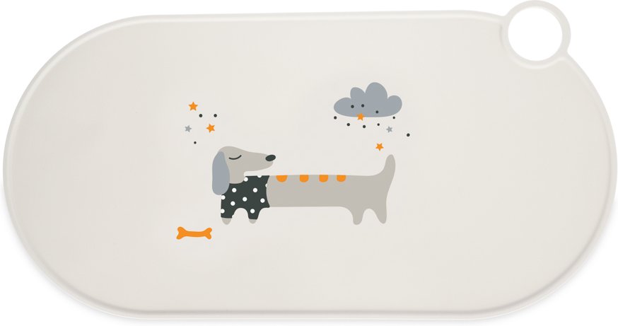 TIAKI Silikon Napfunterlage Aston Dachshund - L 50 x B 25 cm