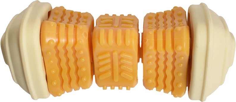 Bobby Hundespielzeug Onigiri - gelb: L 14,5 x B 6,5 x H 6,5 cm