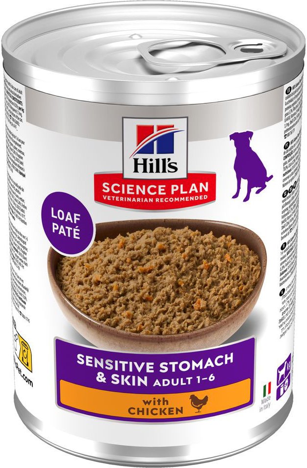 Hill's Science Plan Adult Dog Sensitive Stomach & Skin - Huhn (48 x 370 g)