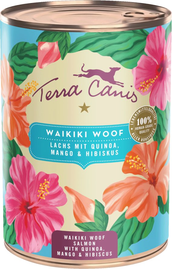Thumbnail - Terra Canis Menü Floralis 6 x 400 g - Waikiki Woof: Lachs