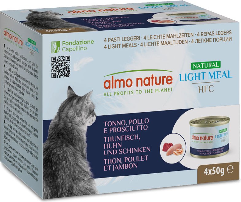 Sparpaket Almo Nature HFC Natural Light 24 x 50 g - Thunfisch, Huhn & Schinken