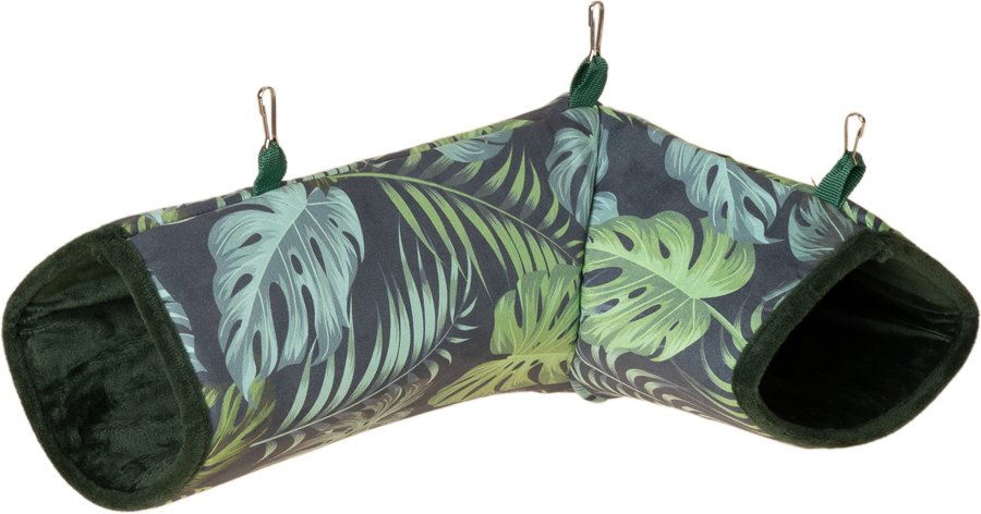 TIAKI Jungle Collection Tunnel für Kleintiere - L 36 x B 25 x H 13 cm, grün