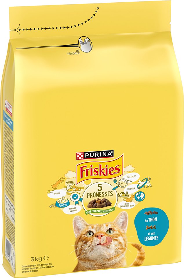 PURINA Friskies Adult Katze mit Thunfisch und Gemüse - 3 kg