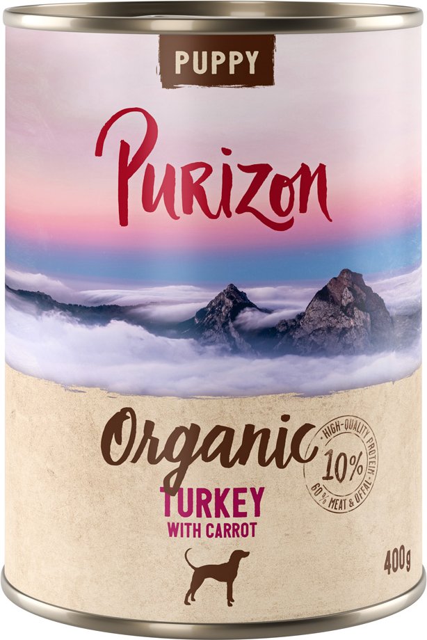 Purizon Organic 6 x 400 g - NEU Puppy Truthahn mit Karotte