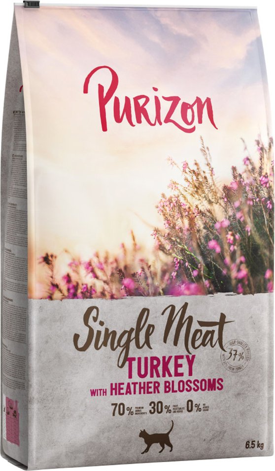 Purizon Single Meat Pute mit Heidekrautblüten - Sparpaket: 2 x 6,5 kg