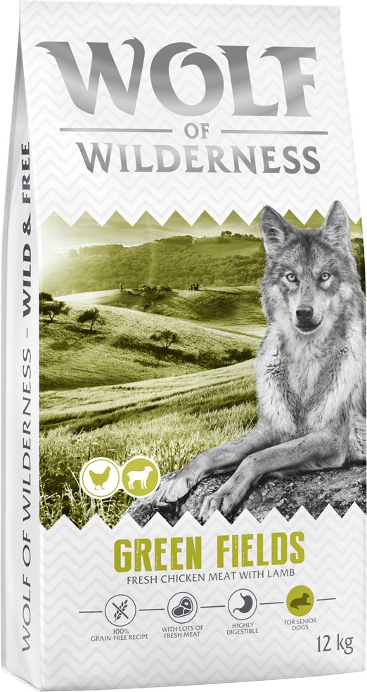 Wolf of Wilderness Senior "Green Fields" Lamm - getreidefrei - 12 kg: neue Rezeptur