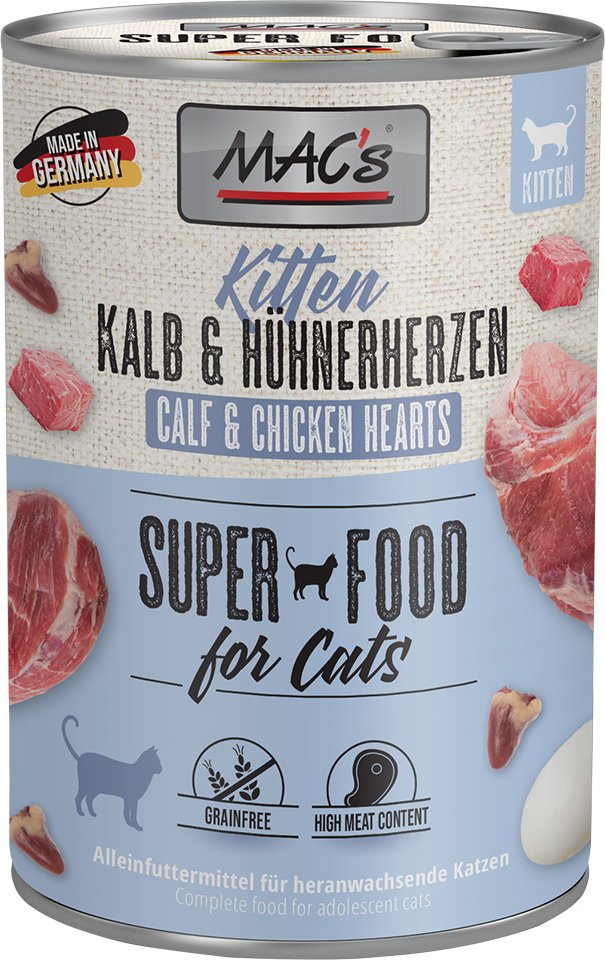 MAC´s Cat 6 x 400 g - Kitten (Kalb & Hühnerherzen)
