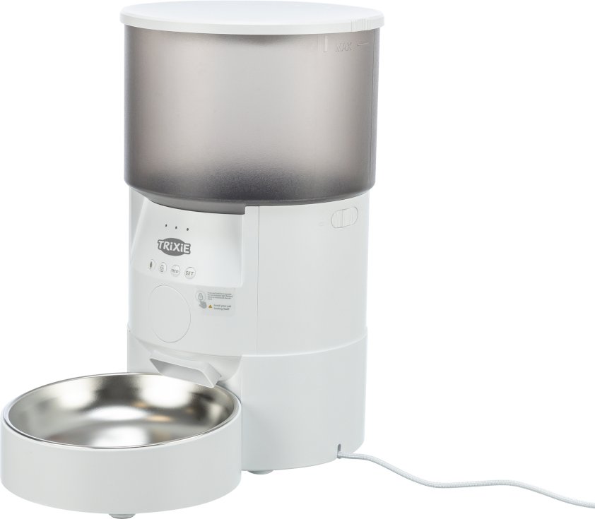 Trixie Futterautomat TX-S Smart - bis 3 l Trockenfutter, weiß