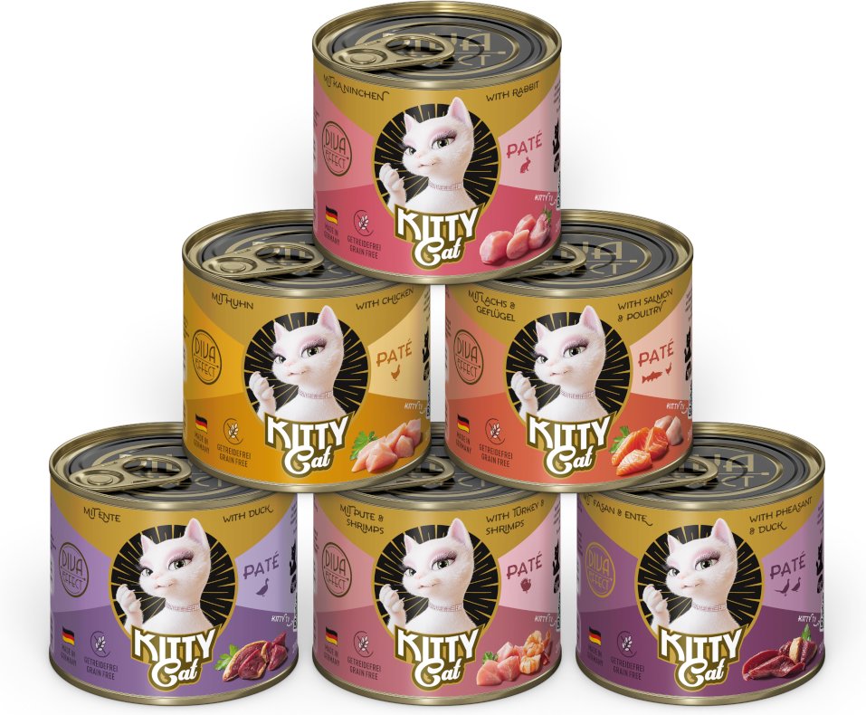 KITTY Cat Adult Pate 6 x 200 g - Mixpaket III (6 Sorten)