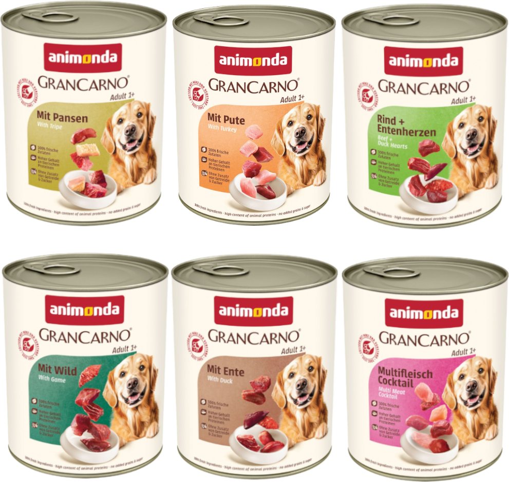 animonda GranCarno Original Adult 6 x 800 g - Kräftige Variation (6 Sorten)