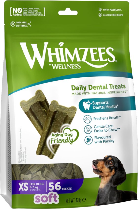 Thumbnail - Whimzees by Wellness Soft Snacks - Größe XS: für sehr kleine Hunde (2-7 kg, 56 Stück)