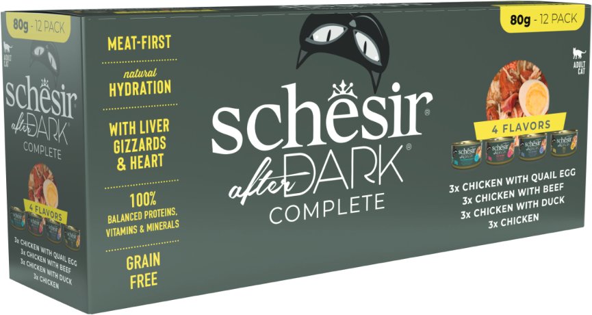 Schesir After Dark 12 x 80 g - Mix: 4 Geschmacksrichtungen