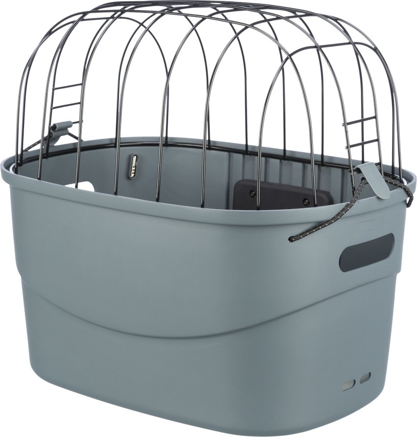 Trixie Front-Fahrradkorb grau - L 42 x B 30 x H 39 cm
