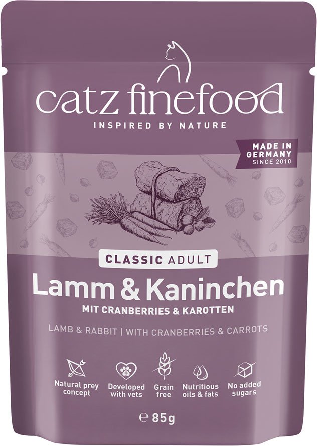 Sparpaket catz finefood 16 x 85 g - Lamm & Kaninchen