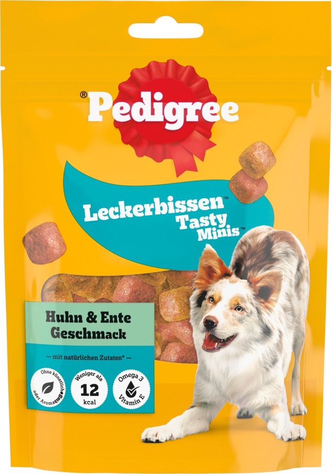 Pedigree Leckerbissen - Sparpaket: 6 x 130 g Kau-Happen Huhn & Ente
